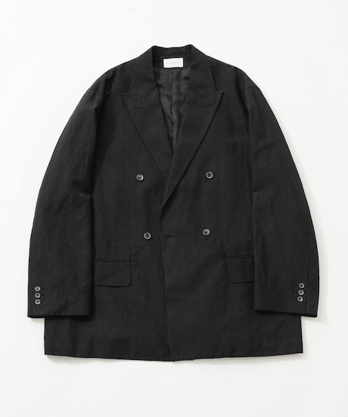 new basic　WOOL LINEN DOUBLE JACKET