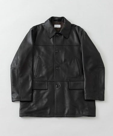 new basic LAMB LEATHER CAR COAT