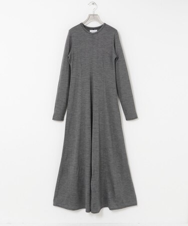 new basic WASHABLE WOOL LONG-SLEEVE ONE-PIECE