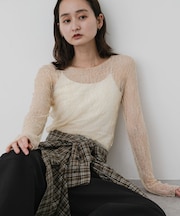 シアーレースカットトップ