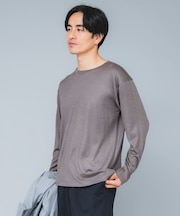 『マシンウォッシャブル』ハイクオリティウールロングスリーブTシャツ