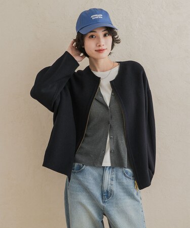 ウールリバーZIPノーカラーコート 26AW