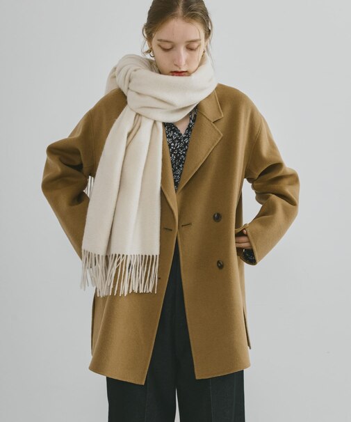 カシミヤビーバージャケットコート