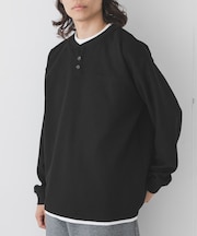 ワッフルレイヤードロングスリーブTシャツ