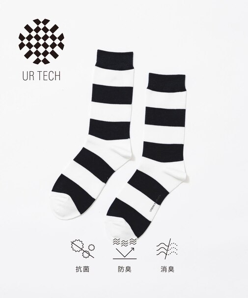 『UR TECH』ワイドピッチボーダーソックス