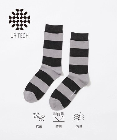 『UR TECH』ワイドピッチボーダーソックス