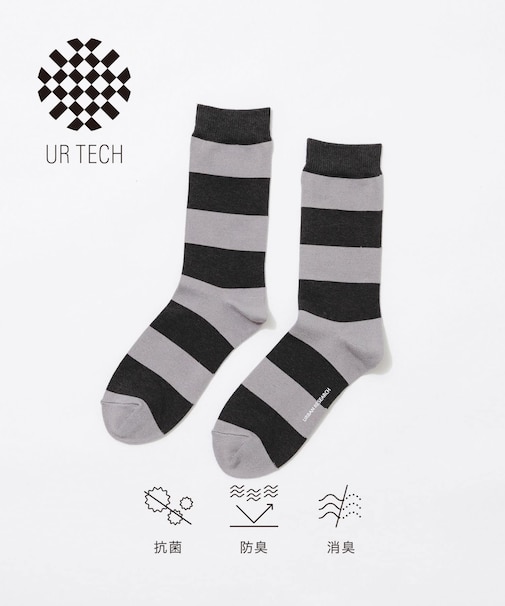 『UR TECH』ワイドピッチボーダーソックス