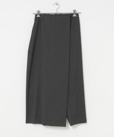 mizuiro ind STRIPE WRAP LIKE PANTS
