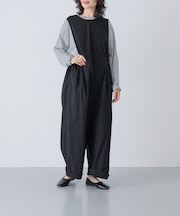 『2サイズ展開』サイドギャザーサロペット