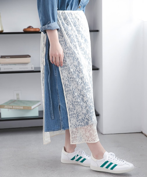 ElisaNovelli　レース巻きスカート