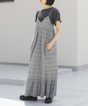マジョリカプリーツチェックキャミワンピース