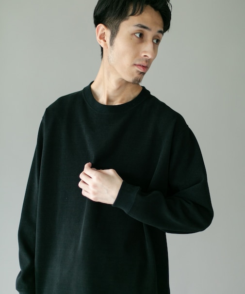 『XLサイズ／WEB限定』コーデュロイタッチクルーネックロングスリーブ Tシャツ