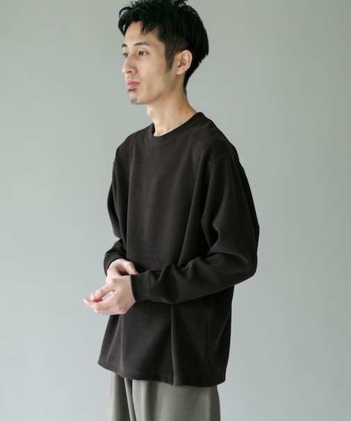 『XLサイズ/WEB限定』コーデュロイタッチクルーネックロングスリーブ Tシャツ