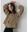 クロップドギャザーシャーリングシャツ