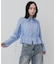 クロップドギャザーシャーリングシャツ