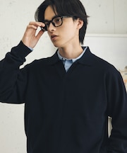 『洗濯可』ウールブレンドスキッパーニット