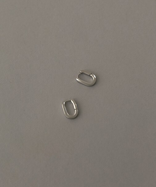 ステンレスオーバルワンタッチピアス