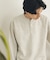 ワッフルヘンリーネックロングTシャツ