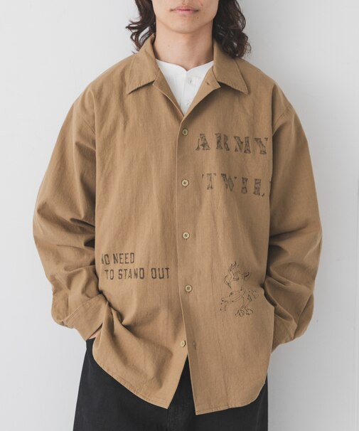 ARMY TWILL　Utility Shirts Print