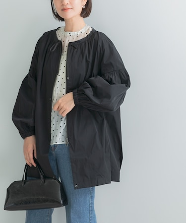 MARILYN MOON 2WAY LENGTH TAFFETA BLOUSON