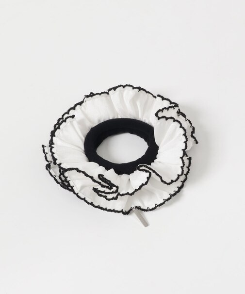 heyep SILK BICOLOR RUFFLE SCRUNCHIE