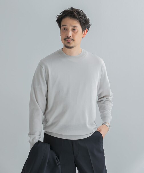 LIFE STYLE TAILOR マシンウォッシャブルハイゲージクルーニット