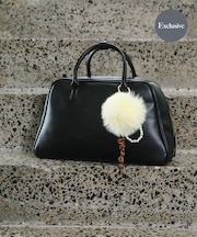 『別注』AJUGA.×RODE SKO ファーチャーム付きボストンバッグ