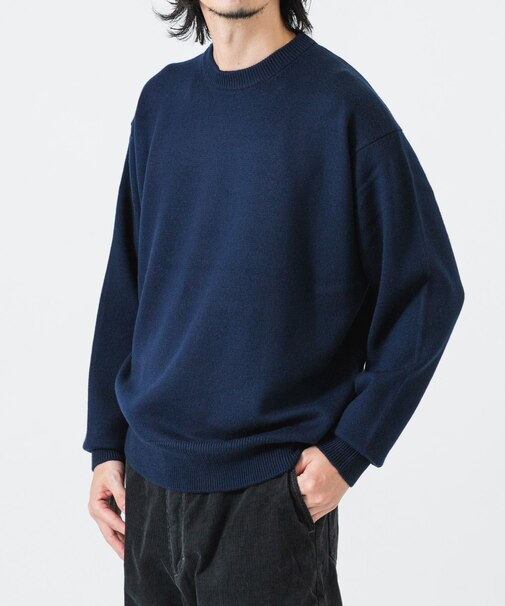 CASHFEEL MID CREW-NECK KNIT