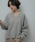 Wool V-Neck Cocoon Knit