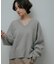 Wool V-Neck Cocoon Knit
