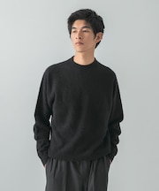 FUR WOOL CREW-NECK KNIT