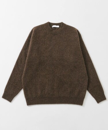 FUR WOOL CREW-NECK KNIT