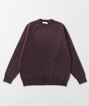 FUR WOOL CREW-NECK KNIT