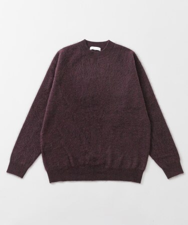 FUR WOOL CREW-NECK KNIT