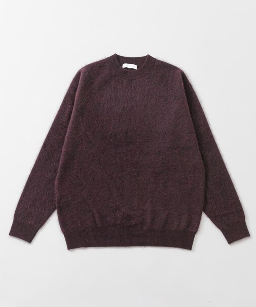 FUR WOOL CREW-NECK KNIT