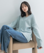 『WEB/一部店舗限定』エクストラファインVネックニット
