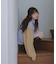 ニットスリーブストライプシャツ