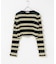 OPEN SESAME CLUB　MULTI BORDER CROPPED TOP
