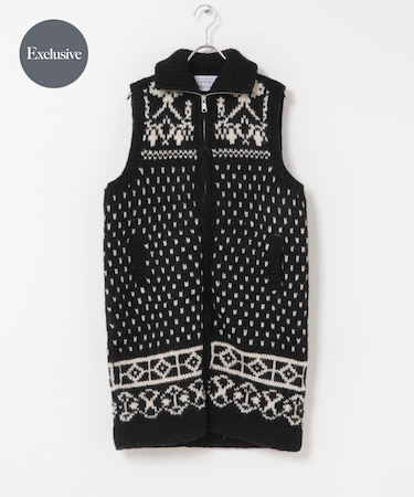 『別注』AFLOAH×DOORS LONGVEST ZIP CARDIGAN