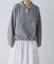 ボアハーフジッププルオーバー