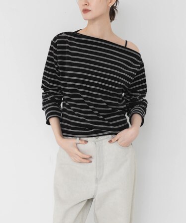 VELOUR BORDER 2WAY TOPS