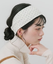 ミニフラワーリブヘアバンド