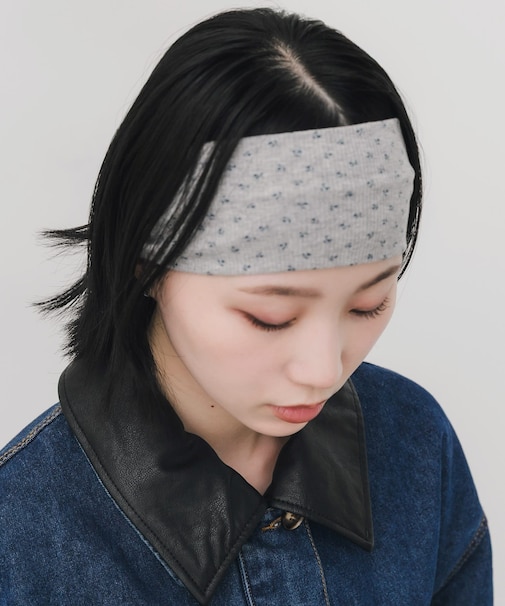 ミニフラワーリブヘアバンド