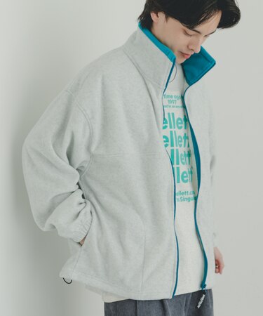 DISCUS スタンドカラー配色フルZIP JACKET