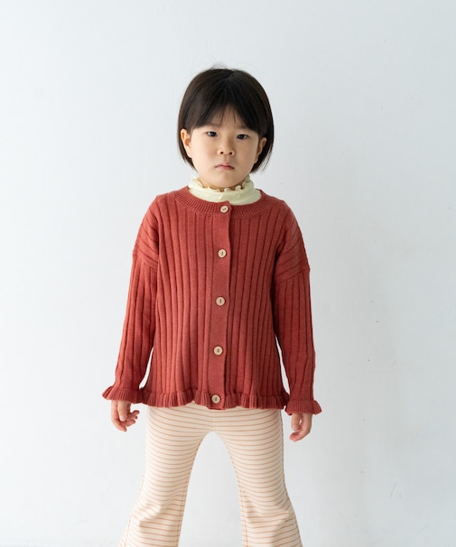 Solii+Sola KNIT FRILL CARDIGAN(KIDS)