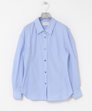 new basic FORM SLEEVE STRIPE SHIRT