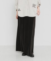 VELOUR NARROW SKIRT
