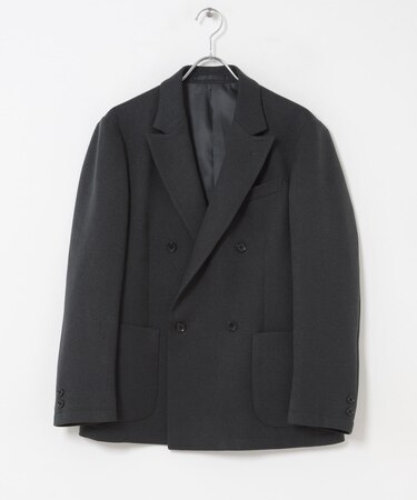 LIFE STYLE TAILOR ツイードライクコンフォータブルダブルジャケット