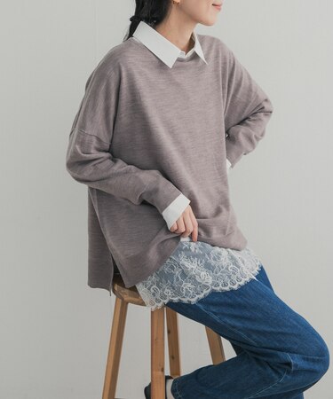 ヘムレースドッキングシャツ