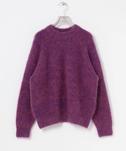 new basic　BLENDED FOG PULL KNIT